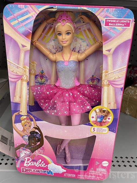 2022 Barbie Twinkle Lights Ballerina Doll HLC25 Toy Sisters