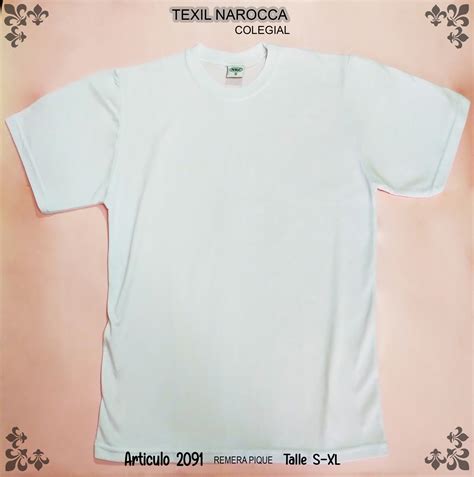 Remera piqué Narocca art 2091 talles S al XL Merceril