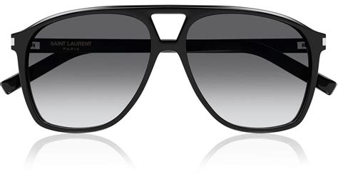 Saint Laurent Dune Aviator Frame Acetate Sunglasses In Black Lyst