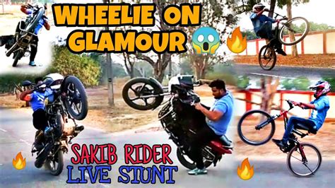 Wheelie On Glamour And Splendor 🔥😱 Sakib Rider Live Stunt Public