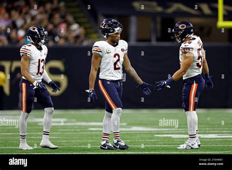 Chicago Bears Wide Receiver Dj Moore 2 And Linebacker Dylan Cole 55