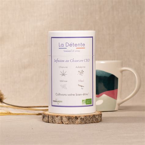 Tisane CBD Sommeil Bio La Détente Chanvre français bio