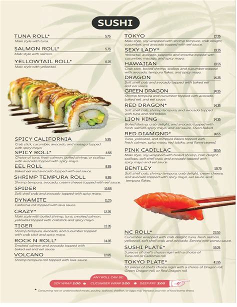 Menu - tokyoexpressllc