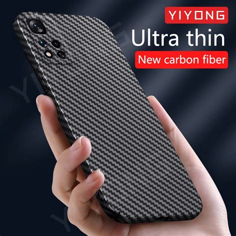 Yiyong Funda De Fibra De Carbono Para Xiaomi Redmi Note Pro Plus