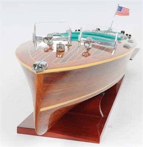 Chris Craft Triple Cockpit Speed Boat Wooden Model Speed Boat Model