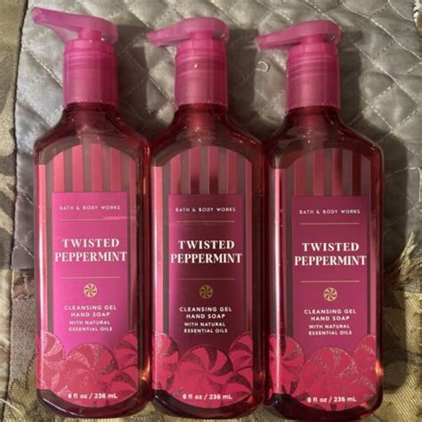 X Bath Body Works Twisted Peppermint Gel Gentle Cleansing Hand Soap