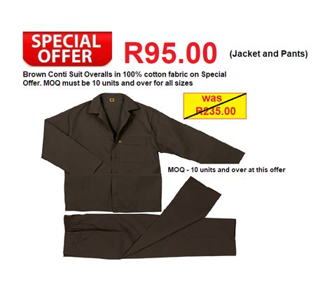 Choc Brown Conti Suits In Cotton Fabric Taurus Workwear