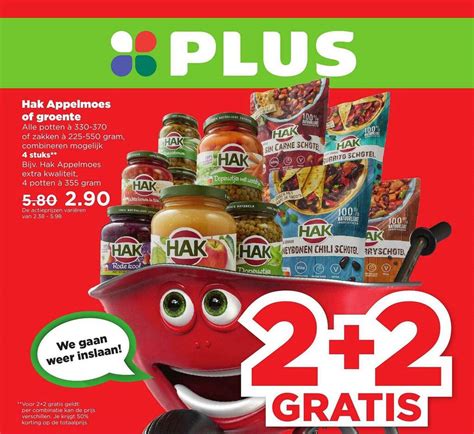 Hak Appelmoes Of Groente 2 2 Gratis Aanbieding Bij PLUS