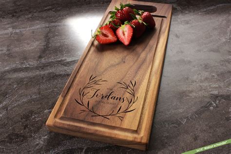 Personalized Cheese Serving Board Custom Engraved Wedding