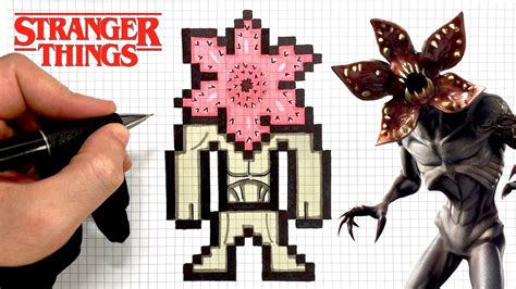 How To Draw Demogorgon Pixel Art From Stranger Things Youtube