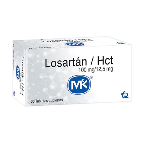 Losartan H Mk 100mg25mg X 30 Tabletas Fv Onlife