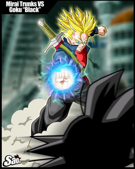 Mirai Trunks Vs Goku Black By SaoDVD On DeviantArt