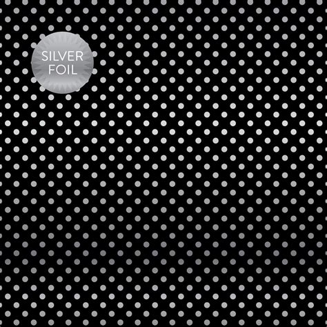 Black Silver Foil 12x12 Patterned Paper Echo Park Paper Co