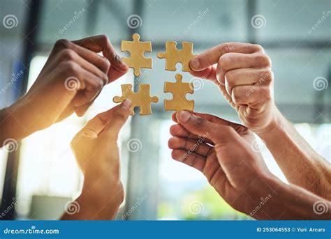 Group Of Business People Holding Puzzle Pieces Professionals Connect