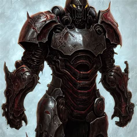 Doom Knight Of Hell Wearing Heavy Armor Au Naturel Stable Diffusion