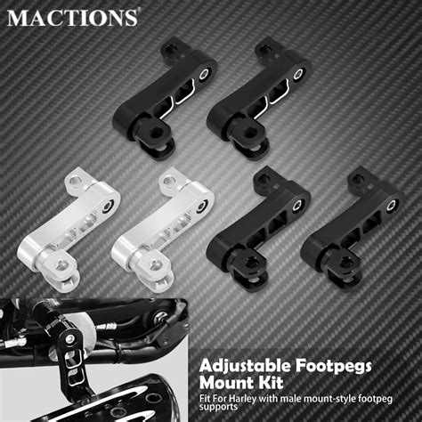 Motorcycle Highway Pegs Male Mount Foot Peg Clamp Support Extensions