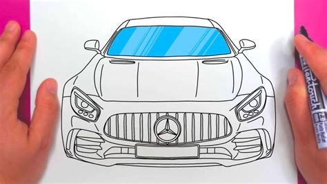 Como Desenhar Um Carro Desportivo Mercedes Benz Amg Cómo Dibujar Un Coche Deportivo Youtube