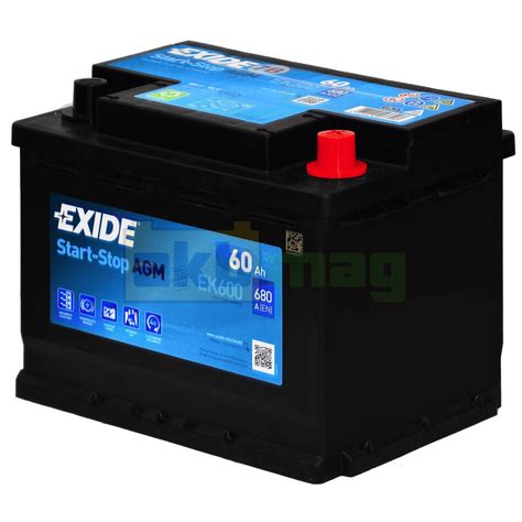 Аккумулятор Exide Start-Stop AGM EK600 60 Ач купить | Низкая цена