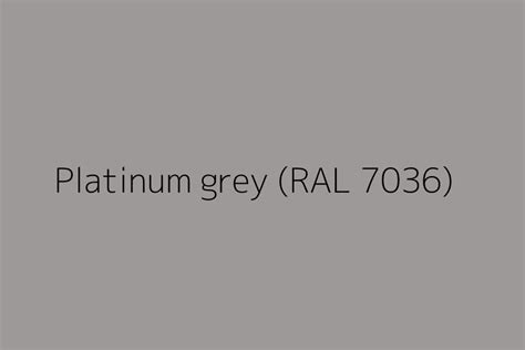 Platinum Grey RAL 7036 Color HEX Code