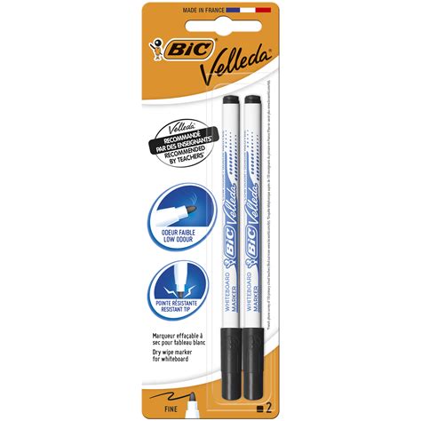 Bic Velleda Pack De Marqueurs Effa Ables Pointe Fine