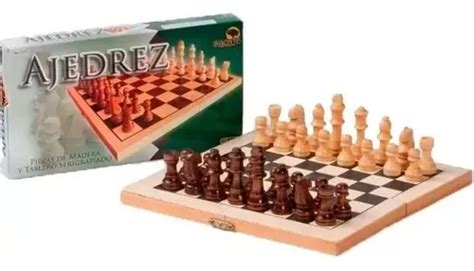 Ajedrez Chico Juego Mesa Piezs Madera Bisonte Sharif Express MercadoLibre