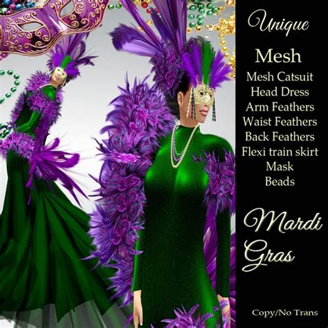 Second Life Marketplace Sd Mardi Gras Outfit Bsm