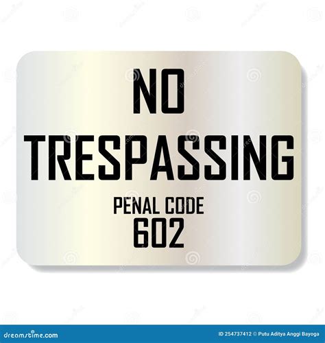 No Trespassing Sign Stock Vector Illustration Of Cartoon 254737412