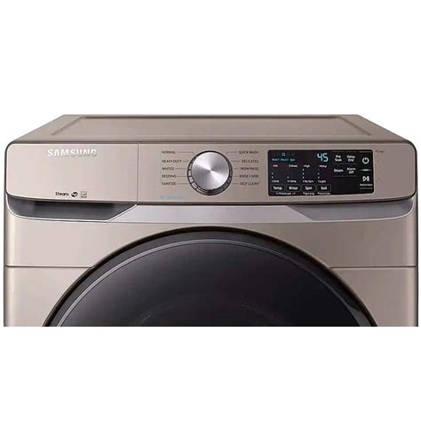 Samsung Champagne Front Load Washer Electric Dryer Set With Steam And