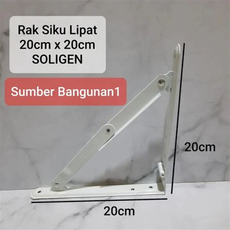 Siku Lipat Cm X Cm Soligen Siku Rak Gantung Putih Tebal Lazada