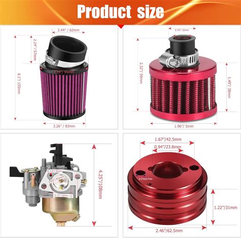 Buy High Performance Carburetor Carb Air Filter Adapter Upgrade Air Filter Adapter Jet Kit For