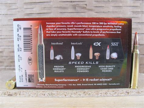 Round Box Mm Remington Magnum Grain Sst Hornady Superformance