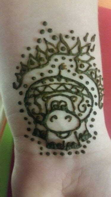 Lovely Hippopotamus Henna Tattoo Coffee Infused Henna Henna Tattoo Tattoos Henna