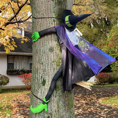 Amazon Crashing Witch Into Tree Large Halloween Decor Outside 64