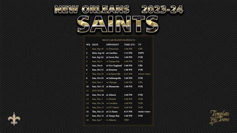 New Orleans Saints 2024 Schedule Predictions Abbe Lindsy