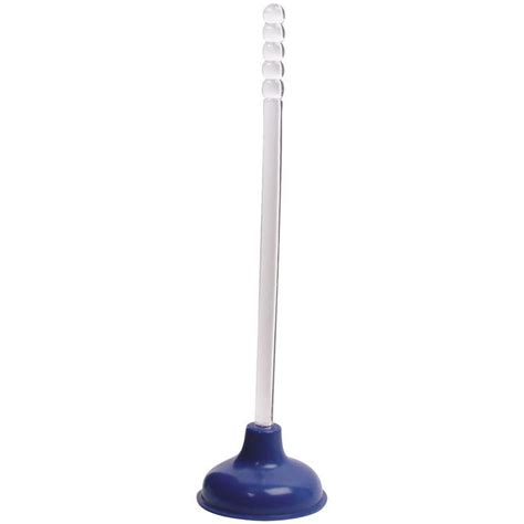 Prosource Toilet Plunger Blue Clear Handle