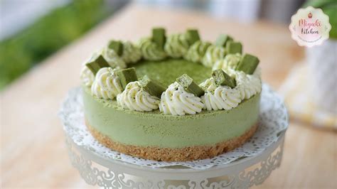 Matcha Mousse Cake No Bake Cake Youtube