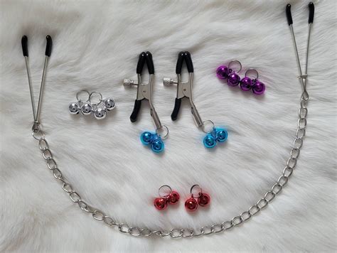 Bdsm 4 In 1 Nipples Clamp With Chain Nipple Clips And Color Etsy Uk