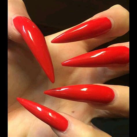 Red Stiletto Nails