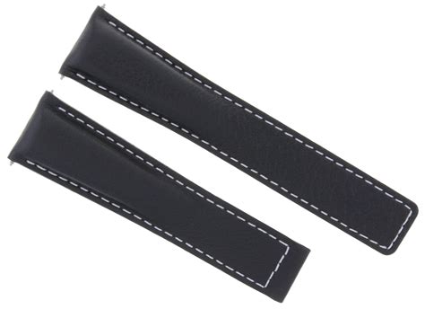 Mm Leather Watch Band Strap Deployment Clasp For Tag Heuer Carrera