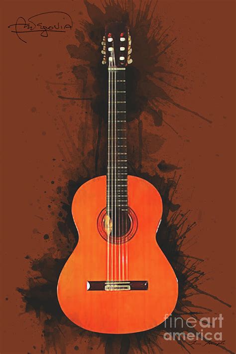 Andres Segovia Guitar Digital Art by Tim Wemple - Fine Art America