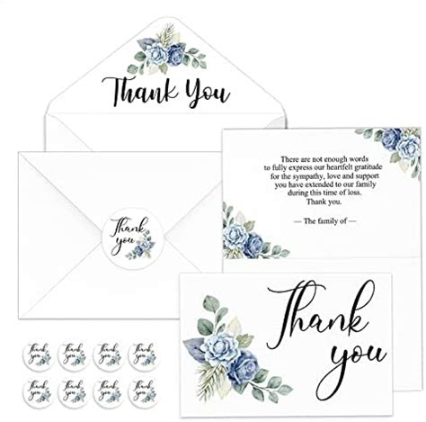 Amazon Funeral Thank You Cards With Envelopes Sympathy Cards