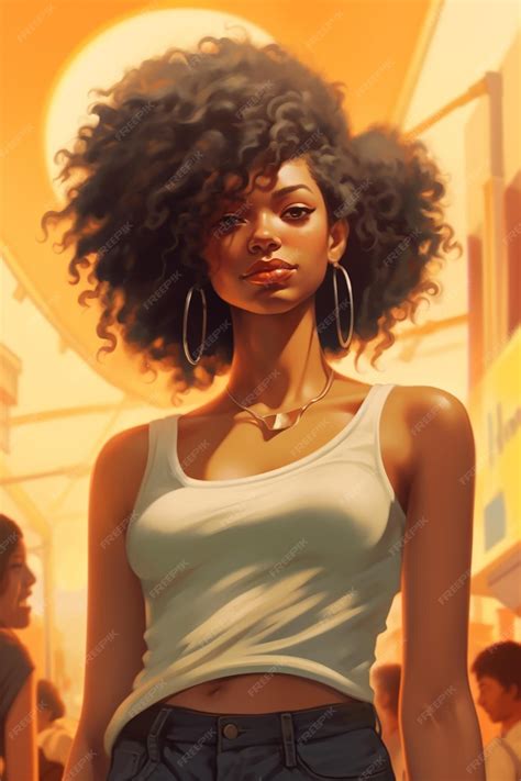 Premium Photo Empowering Afro Futuristic Black Woman Vector