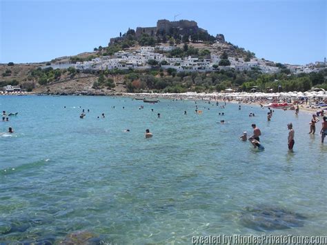 Lindos Beach Rhodes, Lindos Beach in Rhodes Greece , Rhodes Private Tours