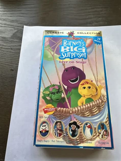 Barney S Big Surprise Live On Stage Vhs Good Condition