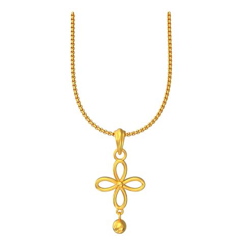 SPE Gold Simple Flower Gold Pendant Poonamallee