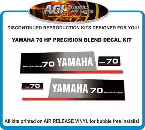 1989 Yamaha 70 Hp Replacement Outboard Decal Kit Precision Blend 60 Hp