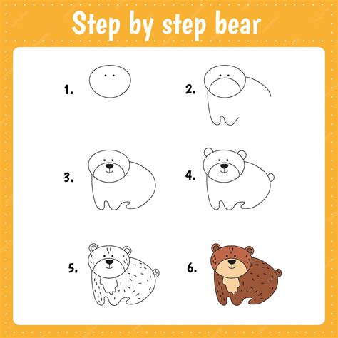 Desenho De Urso Fácil - Aula de desenho para crianças. Como desenhar um urso. Tutorial de ...