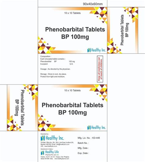 Phenobarbital Tablet Bp Mg At Best Price In Mumbai By Healthy Inc