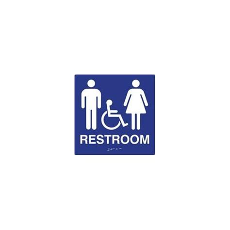 Ada Compliant Wheelchair Accessible Unisex Restroom Wall Signs 8x8 With