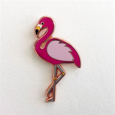 Flamingo Enamel Pin Enamel Pins Enamel Pin Badge Hard Enamel Pin